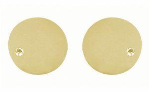 Ronde oorstekers met een zirkonia goud