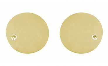 Ørestikker runde med en zirconia guld