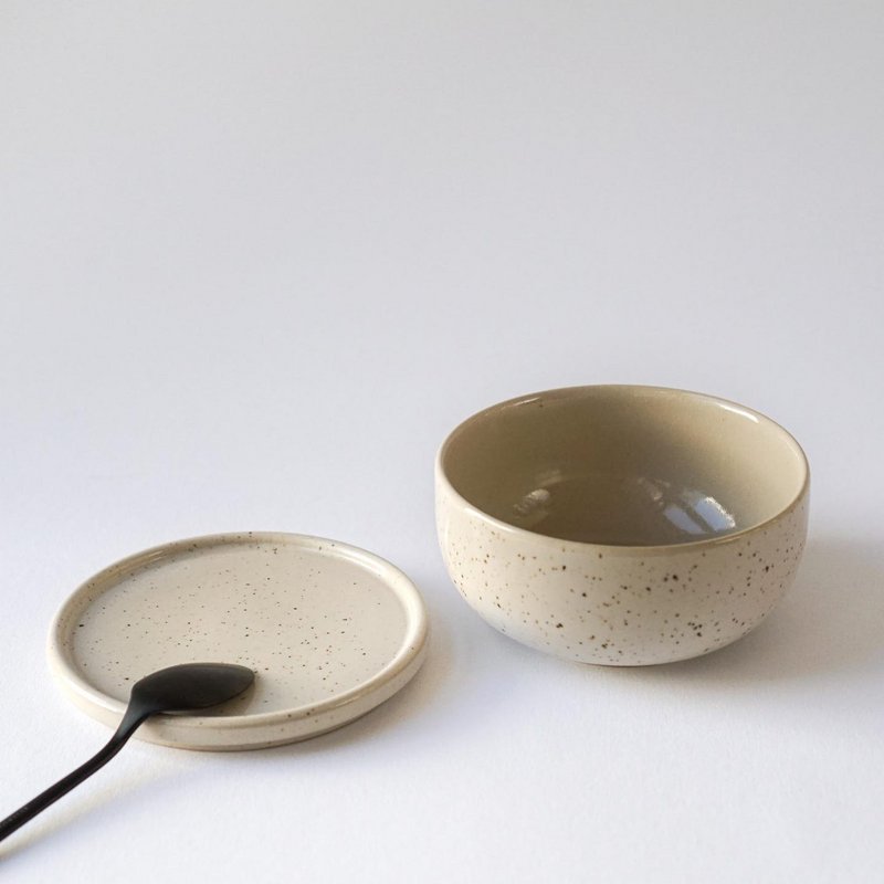 Mini Hollyhock bowl - sand & speckles - 150 ml
