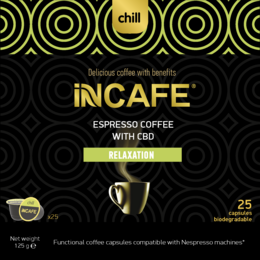 iNCAFE CHILL espresso kaffe, 25 Nespresso komp. kapsler