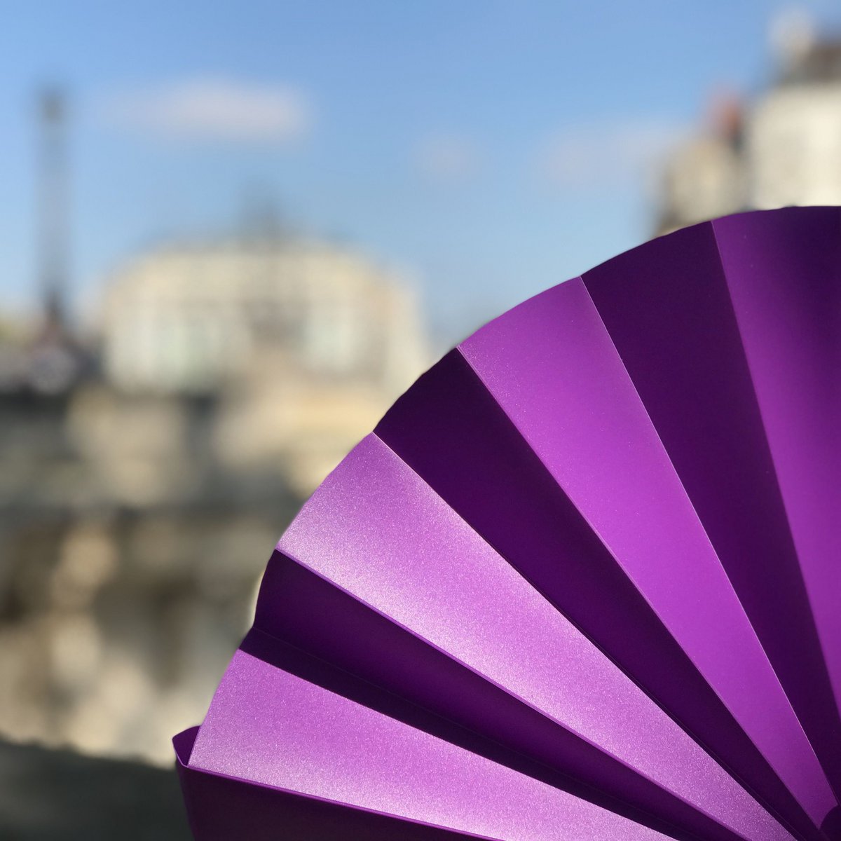 Abanico, abanico, abanico, violeta opaco