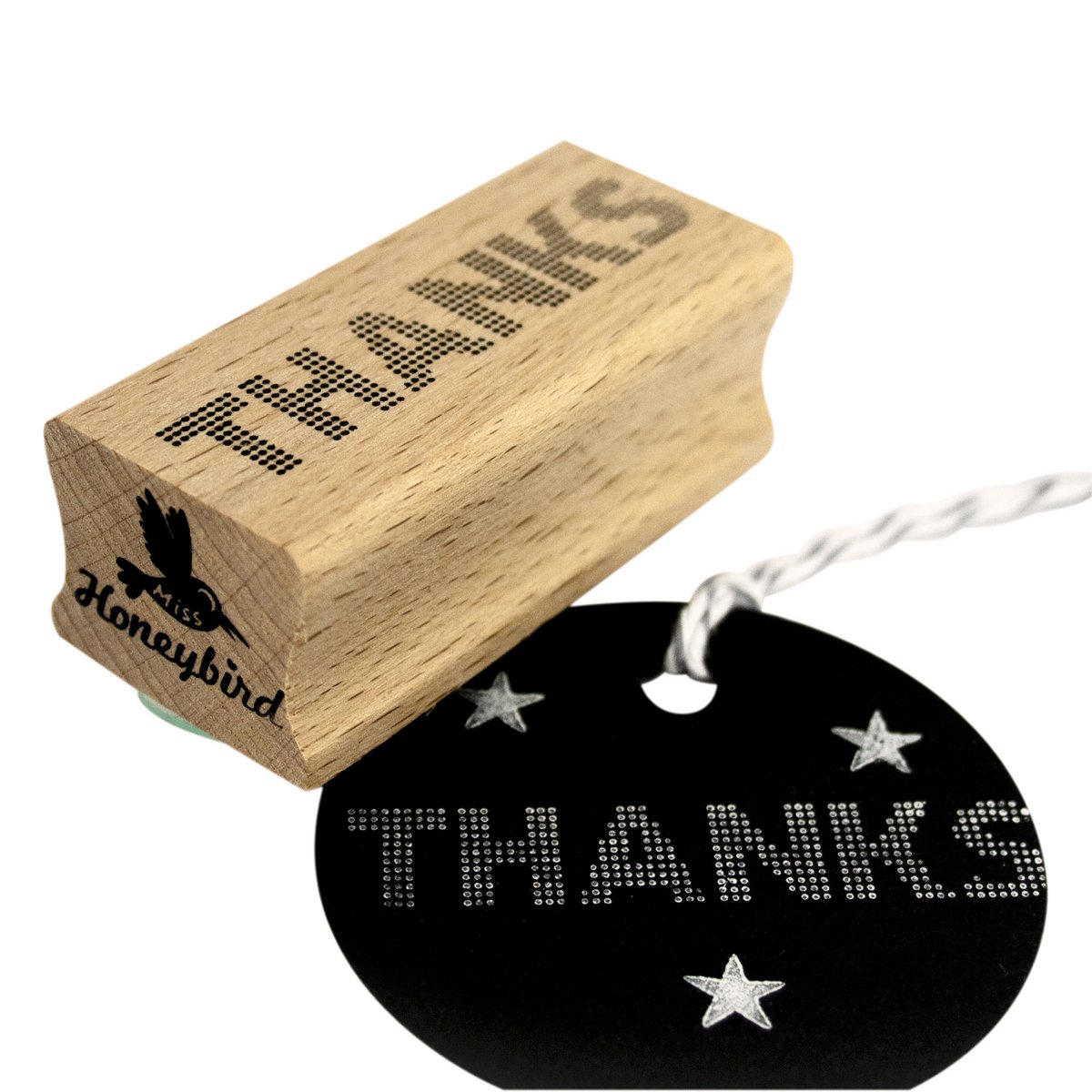 Danke gepunkteter Stempel