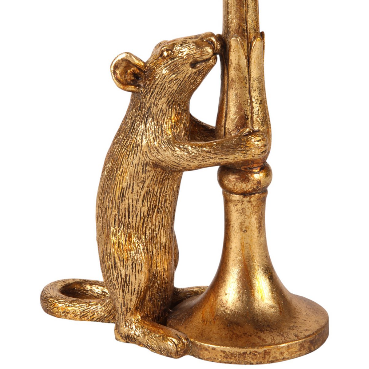 Muis Kaarshouder 22,5 cm - Goud - Hars