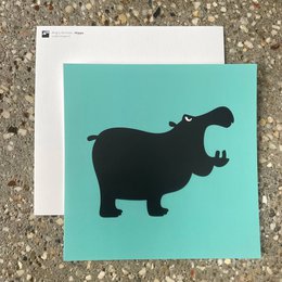 postcard - Hippo (Angry Animals)