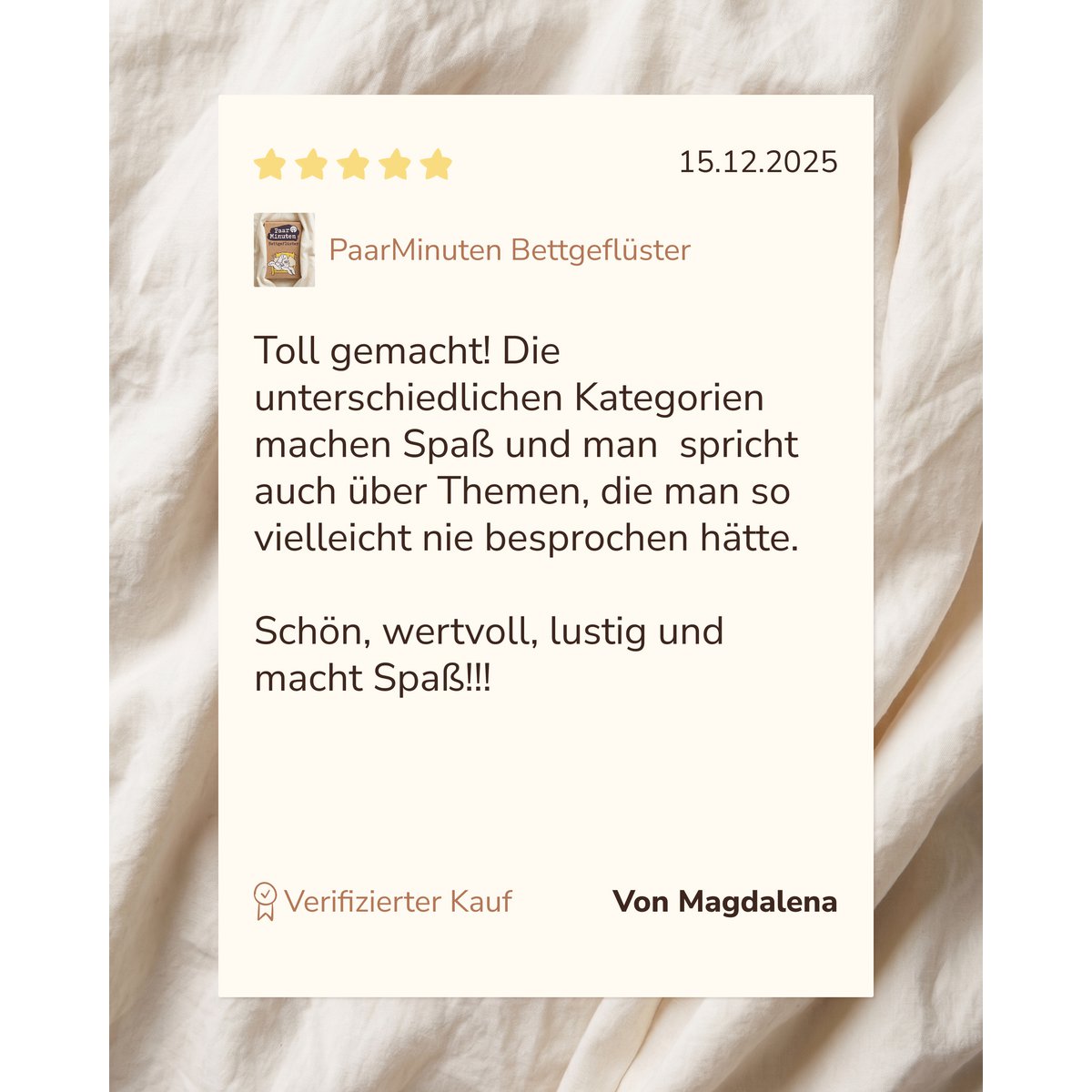 Couple Minutes Pillow Talk – Ensemble de cartes de conversation pour couples