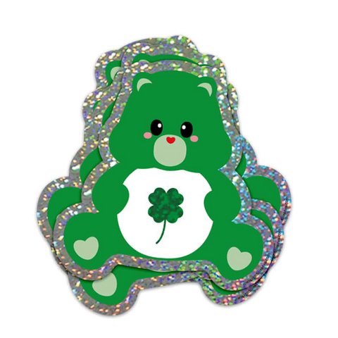 Glitter sticker Care bear Good luck