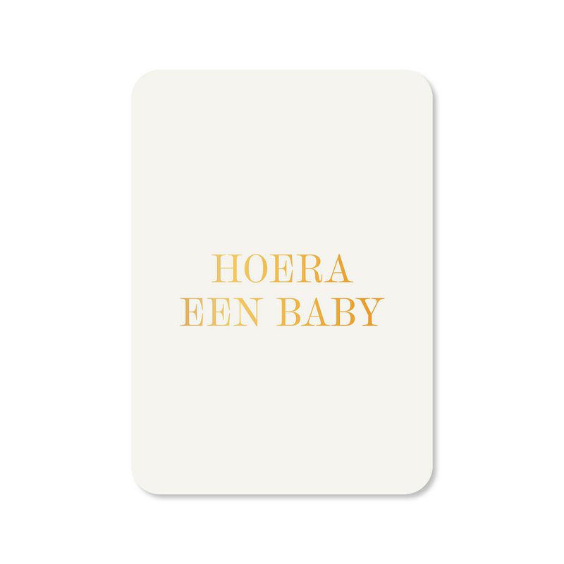 Card Hooray a baby (with gold foil)
