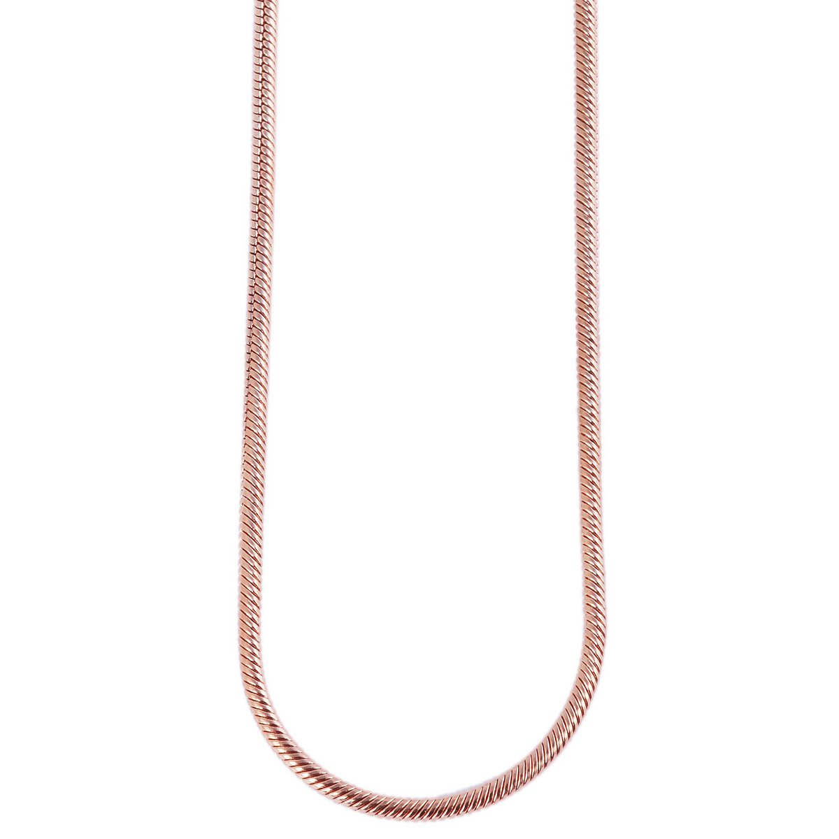 Łańcuszek akcentujący w kształcie węża, stal nierdzewna, różowe złoto, 45 cm