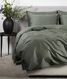 Set biancheria da letto in raso Solid Green Tree