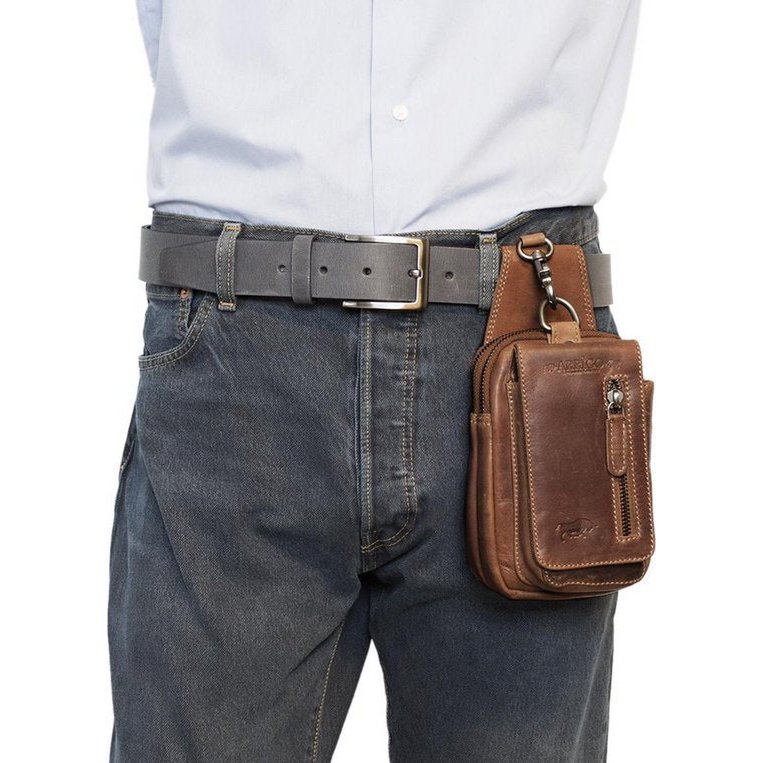 Gürteltasche Cognac Leder Leder Hüfttasche Leder Bauchtasche Festival