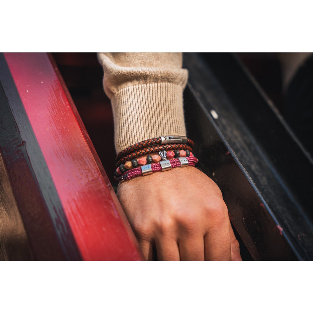 Leather bracelet 12mm - Civilis collection