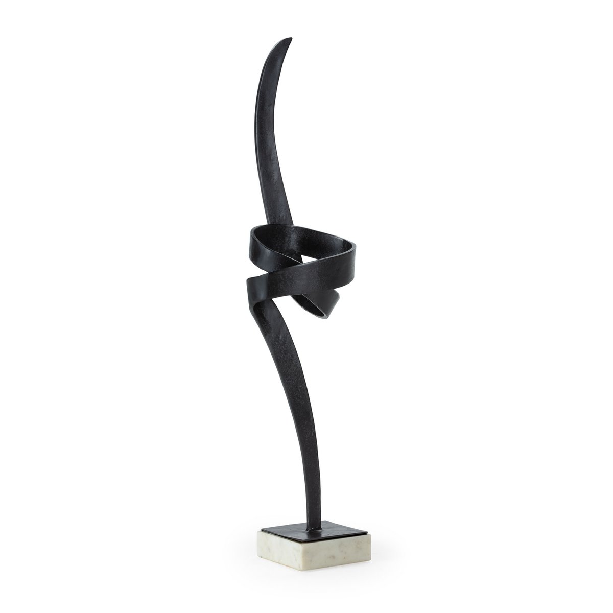 ESCULTURA 30X35X131 METAL BRONCE NEGRUZCO/MARMOL BLANCO TH5419500