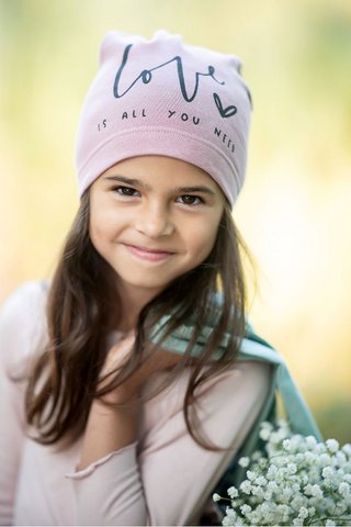 LOVE DUSTY PINK Beanie-Mütze für Mädchen