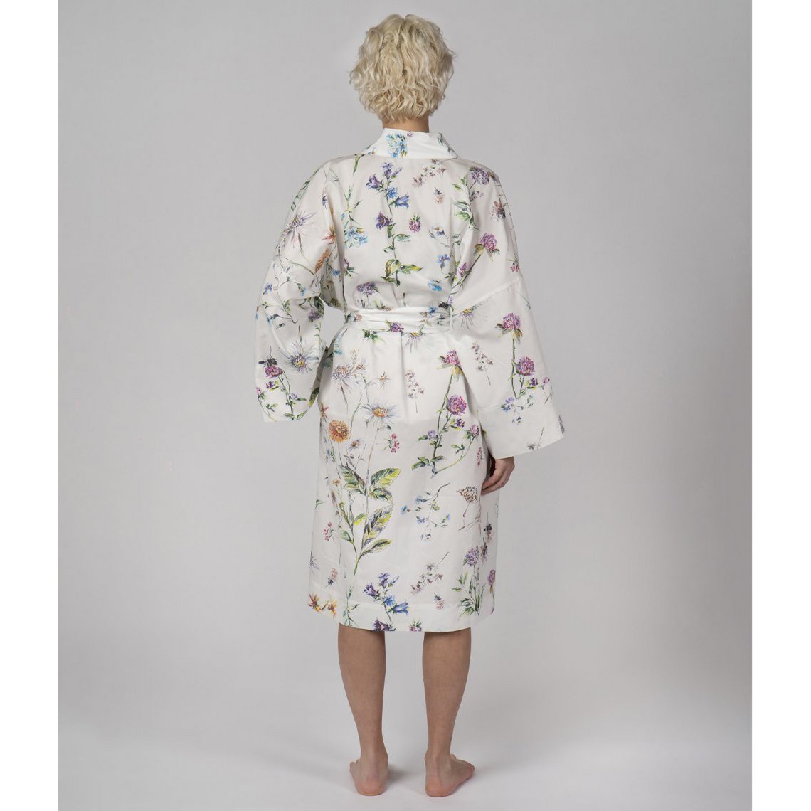 Sateen Bathrobe Kimono Midsummer