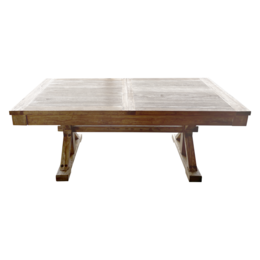Extendable elm table 200 x 100 x 80 h cm
