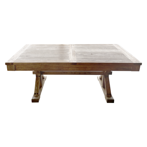 Uitschuifbare iepentafel 200 x 100 x 80 h cm