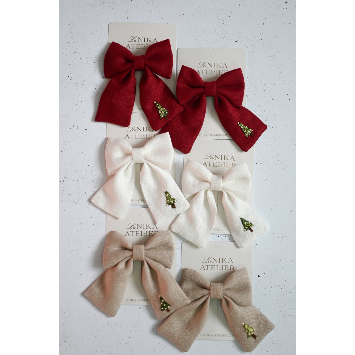 Árbol de Navidad Lazos para el cabello grandes o midi