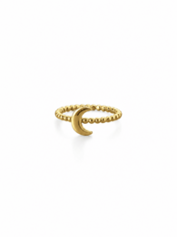 LUNA BEAD RING – Justerbar vandtæt guldmånering