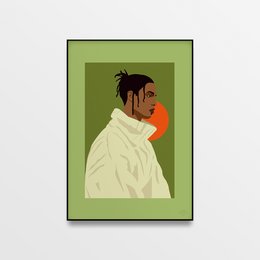 Poster "ASAP Rocky Green" - A4 & 30x40cm - Art print