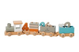 Famille KIAN : Locomotive en bois avec blocs de construction