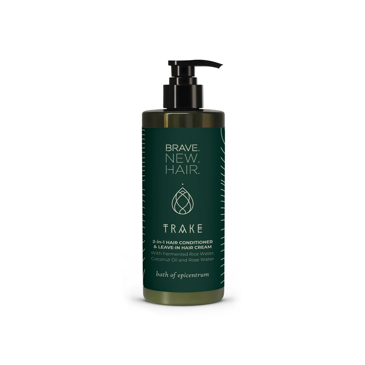 Trake Organic 2‑in‑1 Hair Conditioner & Leave‑In Cream – with Fermented Rice Water, Coconut Oil & Rose Water