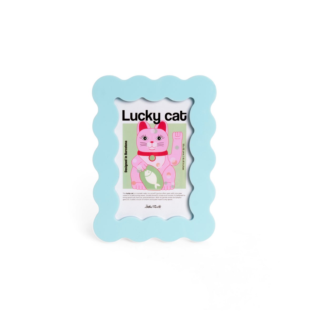 LIGHT BLUE ACRYLIC PETAL PHOTO FRAME (L) HF