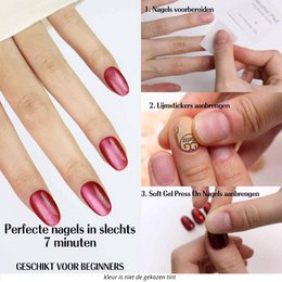 Gelzz Soft Gel Press On Corto Quarzo rosa (S05)