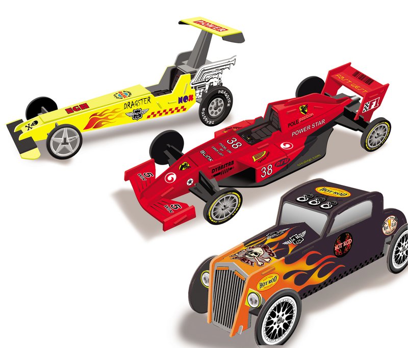 Deco-modeller "racerbiler"