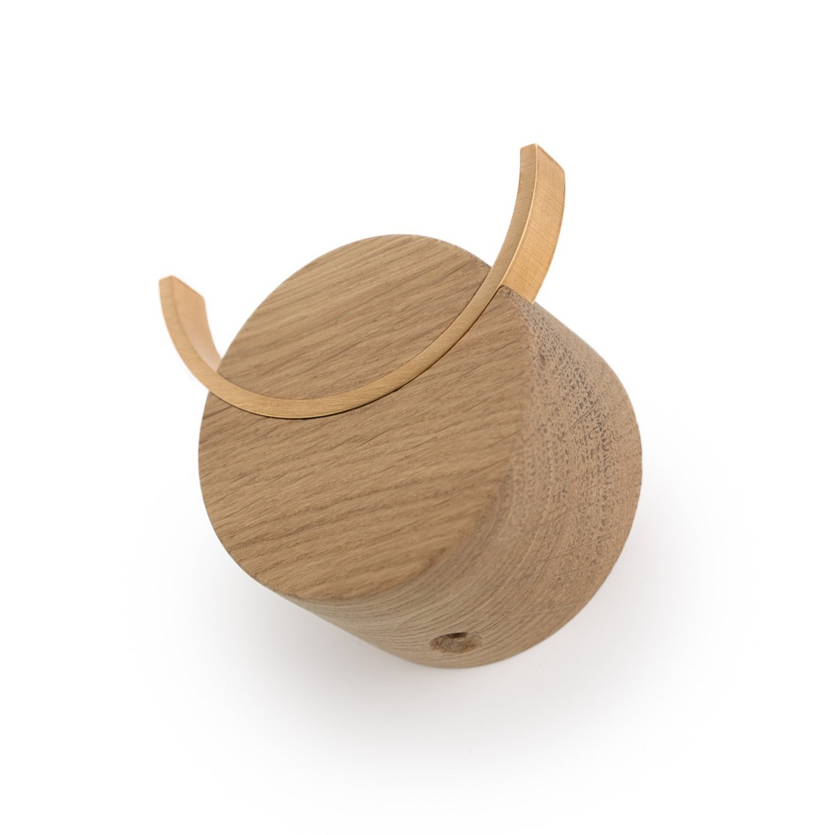 Wall hook DEER, oak, brass