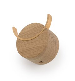 Wandhaak DEER, eiken, messing