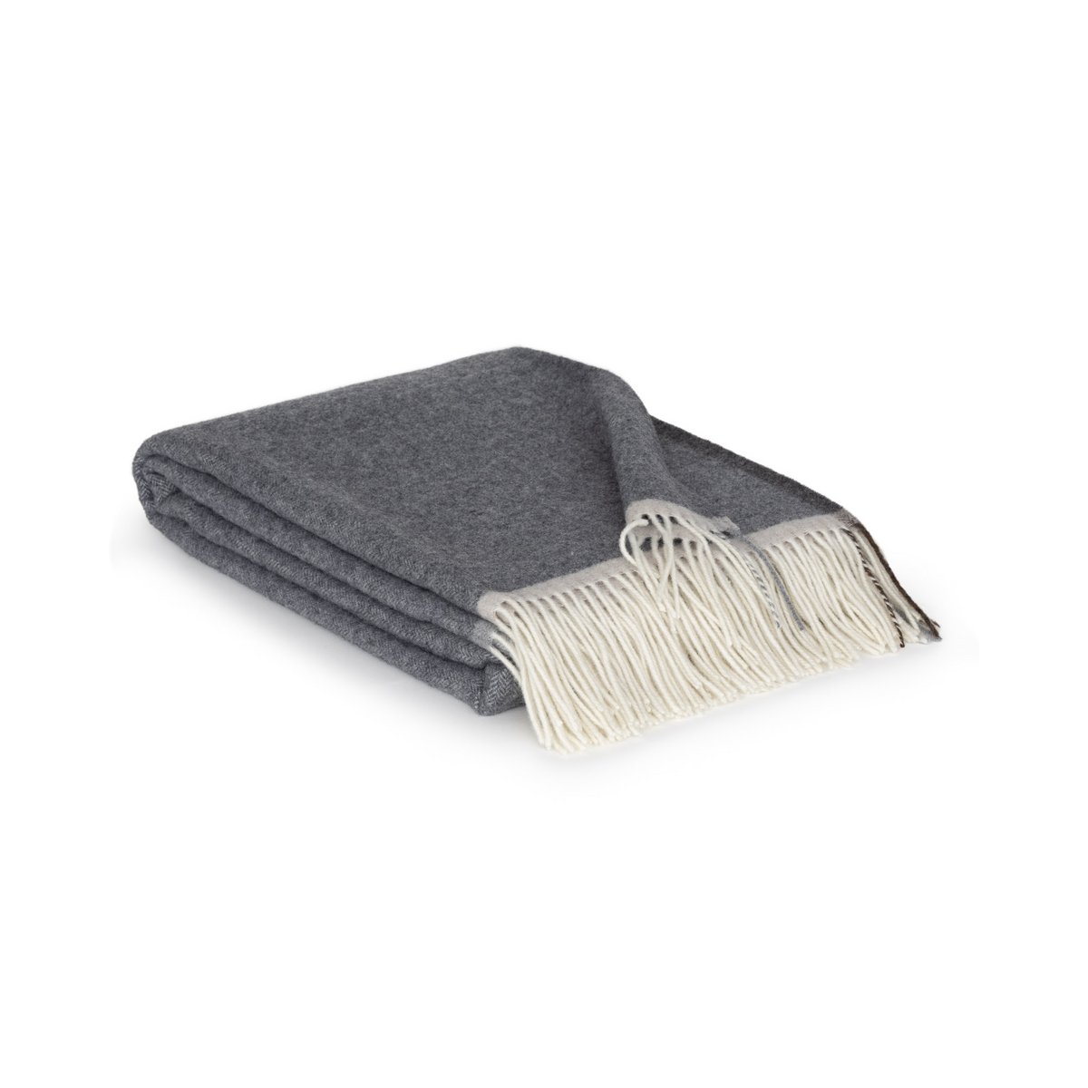 Merino/Cashmere Throwd Deken Milan Grigio Orlo