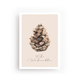 POSTKORT PINECONES JUL