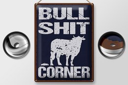 Tin sign saying 30x40cm Bullshit Corner funny