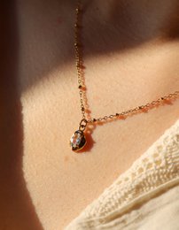 Ede - Collier minimaliste de perles de cristal