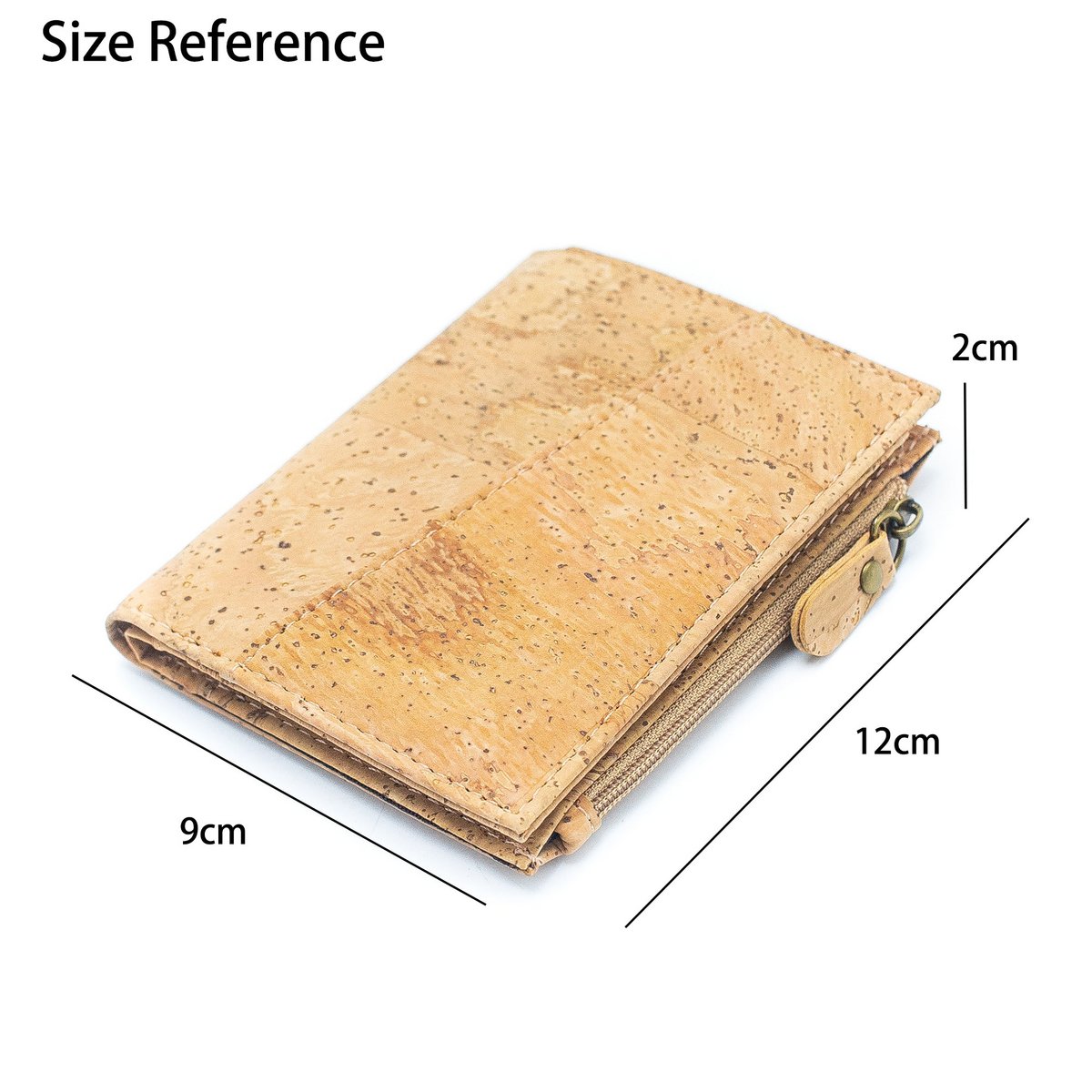 Portafoglio bifold classico in sughero marrone - BAG-2072