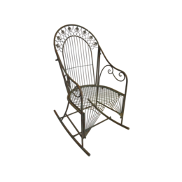English green iron rocking chair 78.5x56x112 H cm