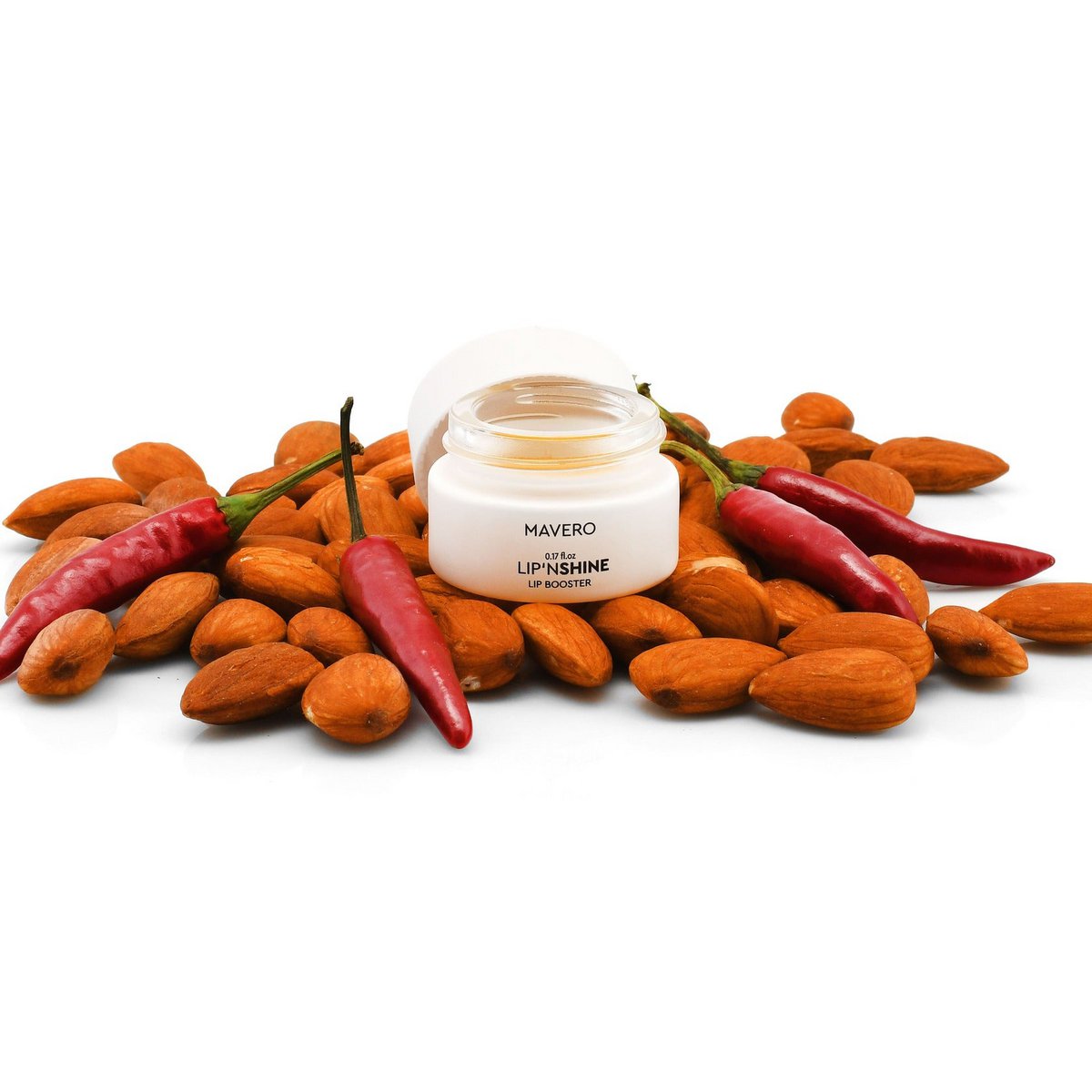 LIP'NSHINE - potenciador y cuidado de labios con aceite de almendras, manteca de karité, cera de abejas y capsaicina