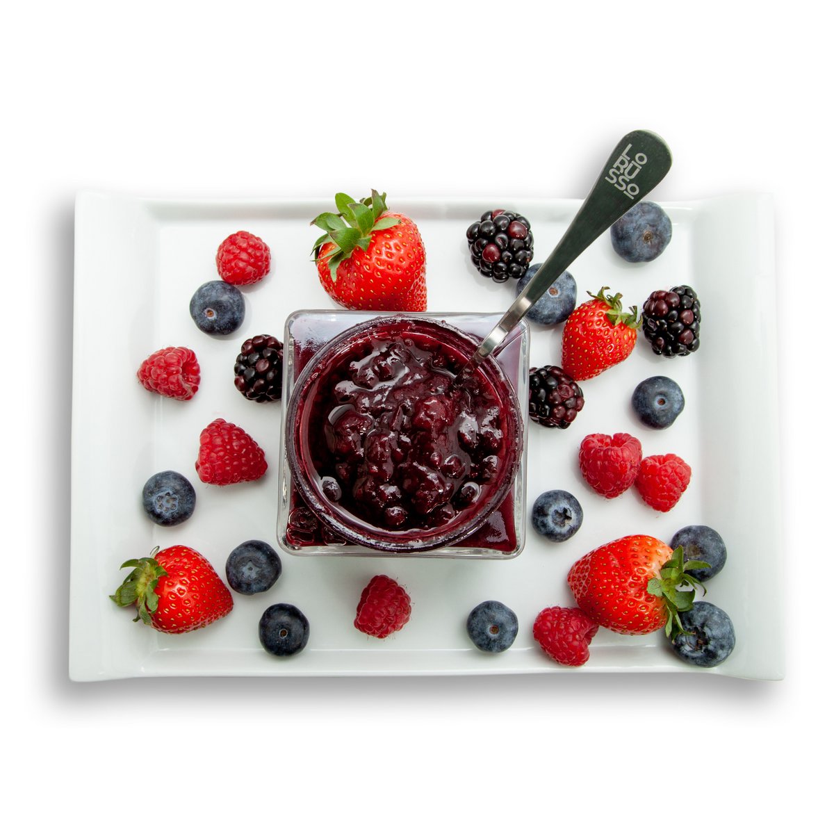 Bio Gourmet Jam de fruits rouges avec 85% de fruits, 175g
