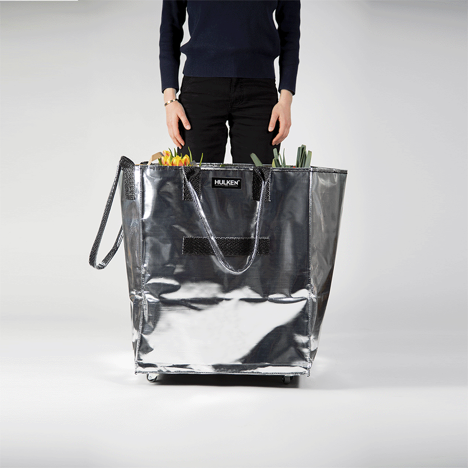 Hulkenbag Large Silver met ingebouwde Cover
