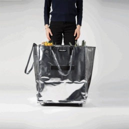 Hulkenbag grande argento con copertura costruttiva