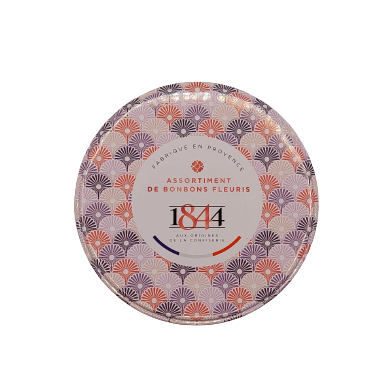 Lavendel Rose Poppy assortiment snoepjes - Metalen doos - 200g
