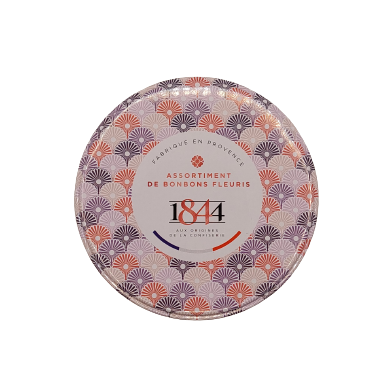 Lavendel Rose Poppy sortiment slik - Metalæske - 200g