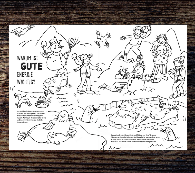 Climate protection coloring book for children