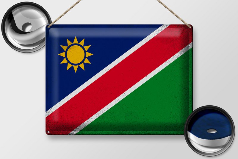 Tin Sign Flag Namibia 40x30cm Flag of Namibia Vintage