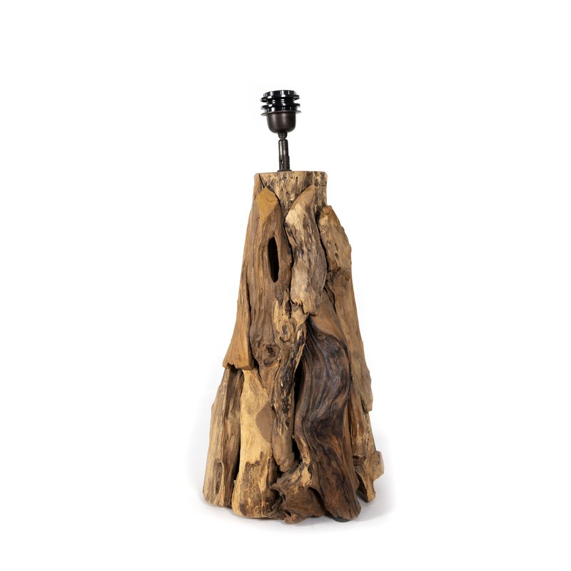 Lampada da tavolo San Remo - realizzata in radice di teak - sensazione naturale estrema