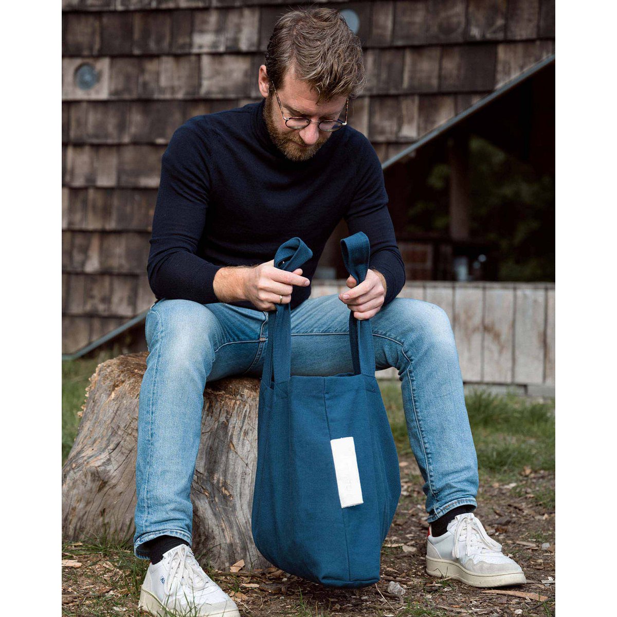 Rima canvas tas - donkere denim