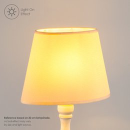 Home Sweet Home Fabric Lampshade Beige - 24 x 16 x 16 cm