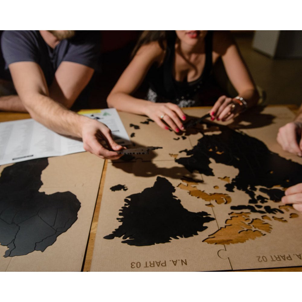 Carte du monde en bois - True Puzzle