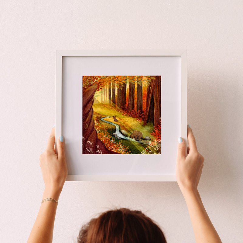 Art Print – Beren in het bos