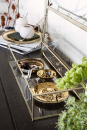 Set/4 Plates Gold 12cm